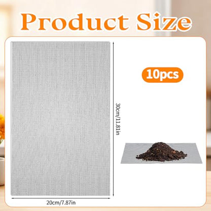 10 Pc Mesh for Plant,Plant Mesh Drainage Meshe,Flower Pot Hole Meshe Pad | DIY Drainage Bottom Netting, Gardening Bottom Grid Mat, Plant Potting Cover Pad, for Potted Succulent, Prevent Soil Loss