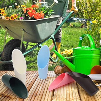 Coitak Bonsai Soil Scoops, 5 PCS Plastic Garden Soil Scoops | Colorful, Small Soil Scoops, Gardening Tools
