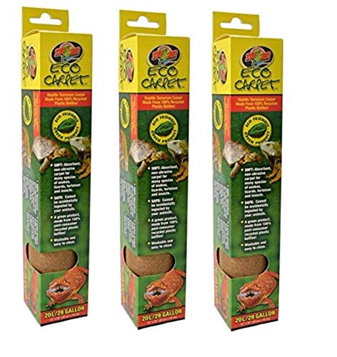Zoo Med Eco Carpet Reptile Carpet - Tan 29 Gallon (12" x 30") - Pack of 3