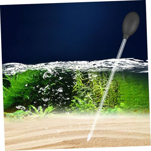 DOITOOL Water Absorber Aquarium Gravel Vacuum Fish Feeder Tube Fish Tank Feeder Tube Fish Tank Siphon Aquarium Tool Kit Fish Tank Vacuum Fish Tank Cleaning Tools Acrylic Black