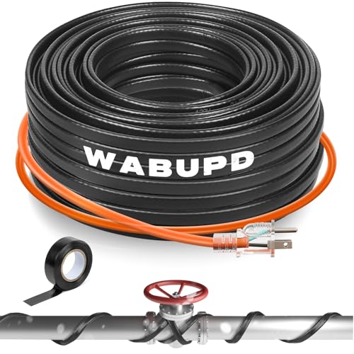 3FT-200FT Heat Tape for Water Pipes, -40°F Deicing Pipe Heat Cable(50 FT) - size: 50FT