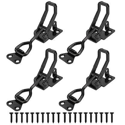 E-TING 4 Pack Adjustable Quick Release 397lbs load Toggle Latch for Cabinet | 4002 Adjustable pull toggle latch, 397lbs load capacity, perfect for cabinet, smoker, tool boxes, trunk and jig fixtures - style: 4002（4pack）