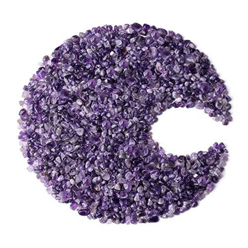 ZHIYUXI Amethyst Crystal Chips Fish Tank Gravel Vase Filler Stones Bulk Crushed Crystals Gemstone Polished Natural Quartz Stone Healing Crystals Glass Stones Fish Rocks - color: C# Amethyst, size: 0.22lbs