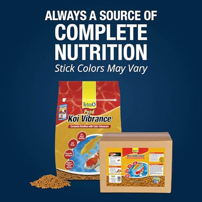 Tetra Pond Koi Vibrance Soft Sticks, Floating Pond Fish Food, 2.42 lbs | Daily Diet for Koi Fish and Ornamental Goldfish, Feed When Water is Above 50 Degrees, Highly Digestible, Clean & Clear Water - size: 2.42 Pound (Pack of 1)