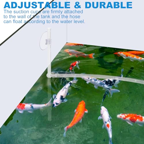 Aquarium Floating Plant Corral with Fish Feeding Ring, Floating Plant Fence for Aquarium Accessories, Separates Floating Plants, Auto-Adjusts Height with Water Level, Suitable for All Aquariums.