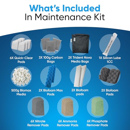 36 Pcs 406/407 Filter Media Canister Filter Maintenance & Replacement Filter Media Kit, Quick Clear, Carbon Bags (300g), Biomax (500g), Bio Foam, Phosphate-Ammonia-Nitrite Remover, Including Mesh Bags - size: 406/407