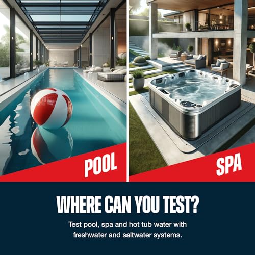 East Bay 3-in-1 Pool Test Kit | At-Home Pool & Spa Water Testing for Total Chlorine, Total Bromine & pH | Fast & Accurate Chemical Test for Swimming Pools