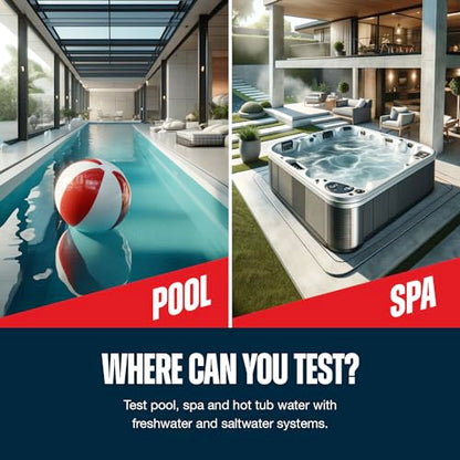 East Bay 3-in-1 Pool Test Kit | At-Home Pool & Spa Water Testing for Total Chlorine, Total Bromine & pH | Fast & Accurate Chemical Test for Swimming Pools