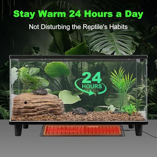 LUCKY HERP Reptile Heat Pad 8x12 Inch 16w, Under Tank Terrarium Heating Pad with Adjust Knob, Reptile Heat Mat for Turtle, Lizard, Hermit Crab, Frog, Snake - size: 8x12 Inch