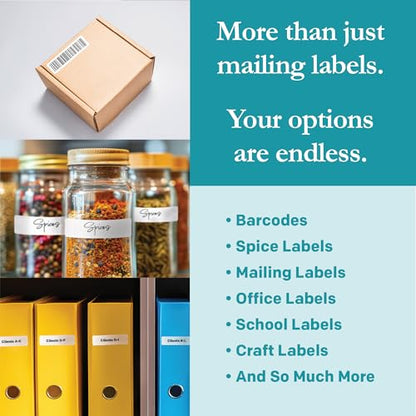 Premium Label Supply White Sticker Return Address Labels – 1.75" x .5" – Laser/Inkjet Compatible – (80 per Sheet), 25 Sheets – 2000 Total Adhesive Labels - size: 2000 Labels