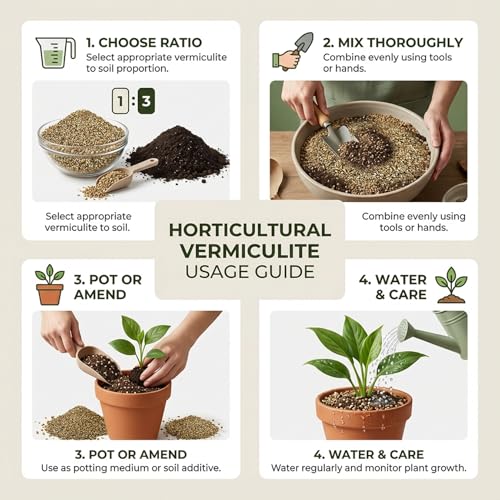 Sukh 14.6oz Organic Vermiculite for Plants - Gardening & Potting Supplies | Soil Amendment for Seed Starting, Indoor Potting, Gardening, Fine - Moisture Retention, Coarse - Aeration & Drainage - size: 1-3MM