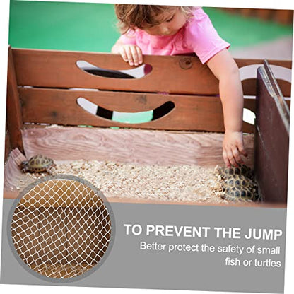 Abaodam Fish Tank Protective Net Mesh Cover for Jumping Fish and Reptiles and Versatile Use As Divider Easy to Cut and Install