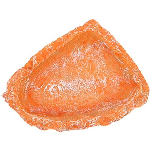 POPETPOP Tortoise Feeding Basin Reptile Food and Water Dish for Tortoises Lizards and Snakes Bright Easy to Clean for Terrarium Use