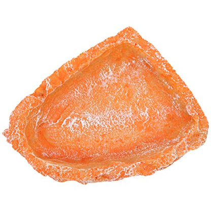 POPETPOP Tortoise Feeding Basin Reptile Food and Water Dish for Tortoises Lizards and Snakes Bright Easy to Clean for Terrarium Use