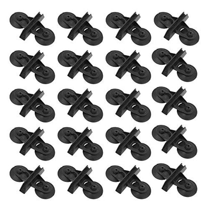 20Pcs Aquarium Divider Suction Cup Holders, Black Plastic | Fits 5mm Glass, Odorless Plastic And Rubber, Safe For Fish, Separates Tank Into Breeding Or Isolation Areas