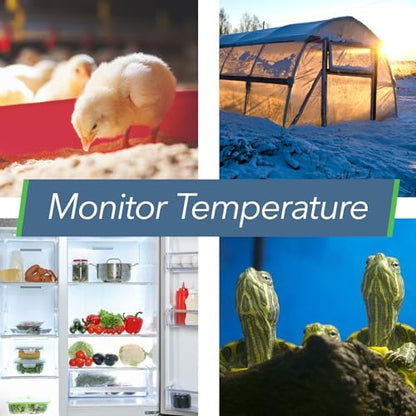 HTP.xw Smart Temperature Sensor & Humidity Sensor - Thermometer, Barometer, & Hygrometer w/App Monitoring - Premium Heat Index, Barometric Pressure Gauge, Temperature and Humidity Monitor