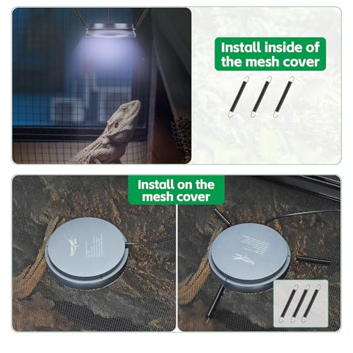 UVB Light for Reptiles with Dimming, LED UVB Light Bulb Fixture for Bearded Dragon Gecko Lizard Turtle Snake, Adjustable Brightness UVA UVB Lamp for Tropical & Desert Reptile Tank Accessories 6W Grey - size: 6W-Grey