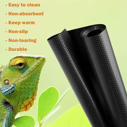 Bearded Dragon Tank Accessories Non-Adhesive Reptile Carpet Bedding | Substrate for Terrarium, Reptile Mat Terrarium Liner Tank Flooring for Leopard Gecko, Snake, Lizard and Tortoise, 18x40 in - size: 18x40 inch