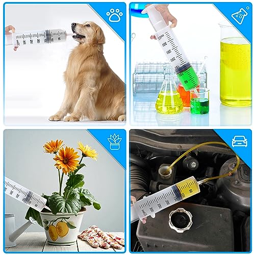 3pcs 350ml Syringes, Extra Large Plastic Syringes for Glue Dispensing, Scientific Labs, Watering, Refilling, Multiple Uses - style: 350ml