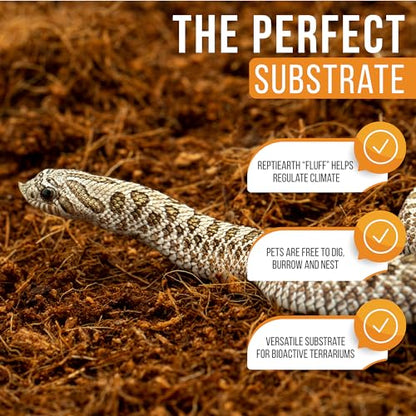 ReptiEarth Fine Coconut Fiber Substrate, Fluffy Small-Strand Reptile Substrate and Snake Bedding for Bioactive Terrarium Tanks, Organic Coco for Lizards, Frogs, Tarantulas (3 Pack Breeder Bundle) - size: 3 Pack Breeder Bundle