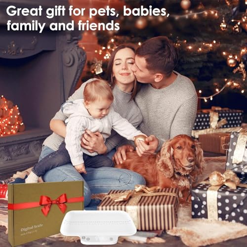 Dog Scale for Small Dogs,with Hold funtion,Kitten Scale,Accuracy1g/0.035 oz, Max15 kg / 33 lbs, Suitable for Newborn Pets, Kitten,Chihuahua,Cats - color: White One-piece 1g