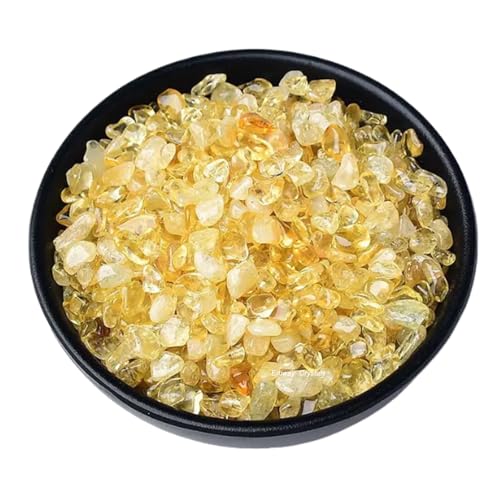 Erliway Citrine Crystal Chips Bulk for Vase Filler Crafts, 0.5 lb 7-9 mm | Natural Crushed Crystal Stone for Spell Jar, Aquarium Gravel, Reiki Healing Meditation, Jewelry Making, Resin Art, Home Décor - color: Citrine