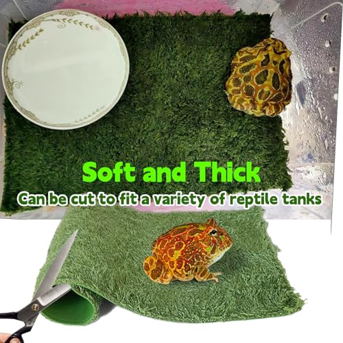 kathson 4pcs Reptile Carpet Terrarium Liner Tortoise Bedding Reptile Substrate Liner Mat Pet Cage Mats Supplies for Lizard Snake Bearded Dragon Gecko Chameleon Turtle Iguana (11.81 X 7.87 in) - color: 4PCS（M）：11.81 X 7.87 in