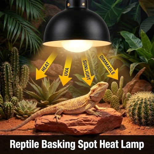 2Pack 100W UVA Simulate Natural Daylight Reptile Heat Lamp Bulbs | Terrarium Reptile Basking Bulbs for Reptiles, Bearded Dragon, Lizard, Chicken, Turtle, Snake