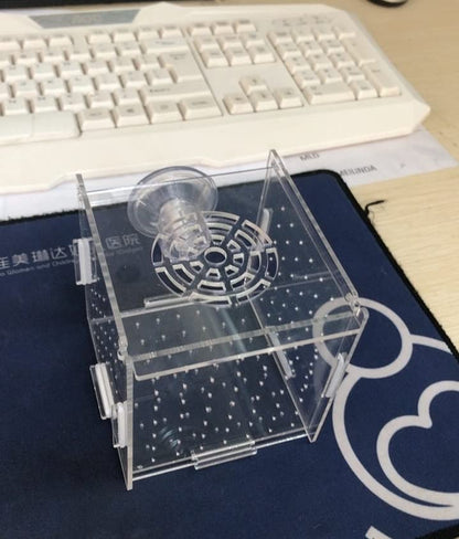 AWXZOM Acrylic Fish breeding Box, Acrylic Fish Isolation Box, Fish Separator for Aquarium, Hatchery Incubator with Suction Cups for Small Baby Fishes Shrimp Clownfish Guppy (3.9 * 3.9 * 3.9inch) - size: 3.9 * 3.9 * 3.9inch