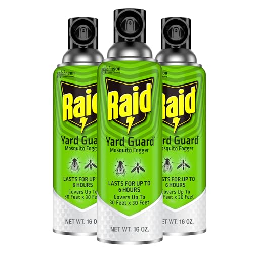 Raid Yard Guard Mosquito Fogger for Outdoor Yard Patio Deck and Garden Mosquito Control Aerosol Spray 16 Ounce (Pack of 3) - size: 16 Ounce (Pack of 3)