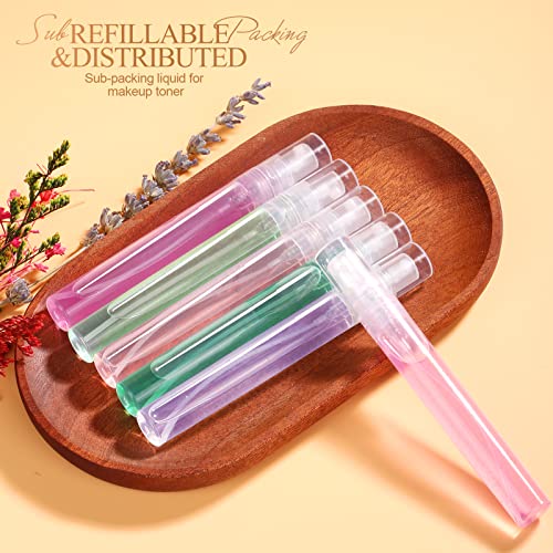 FANDAMEI Mini Clear Spray Bottle, 10 Pack 8ml Mini Plastic Spray Bottle Empty, Fine Mist Refillable Mini Perfume Bottle, Perfume Atomizer, Small Empty Sample Containers, Plastic Portable Travel Bottle - size: 8ml