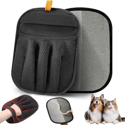 Pet Hair Removal Glove for Cats & Dogs, Upgraded 5-Finger Electrostatic Pet Hair Remover Gloves for Couch, Carpet, Car Seat, Bedding, Furniture, Laundry - Reusable Magic Brush & Cleaning Mitts - color: Black-1PCS