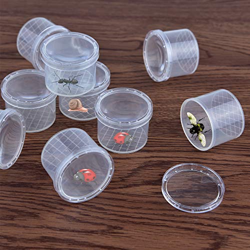 Coopay 120 Pieces Bug Jars Critter Insect Cage Magnifying Insect Box Bug Magnifier Container Catcher Cage, Science Nature Exploration Tools - style: 120 Pack