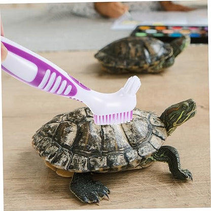 balacoo 2pcs Turtle Shell Cleaning Brush for Aquatic Turtle Double-Sided Aquarium Cleaning Tool Pet Supplies - color: Purple