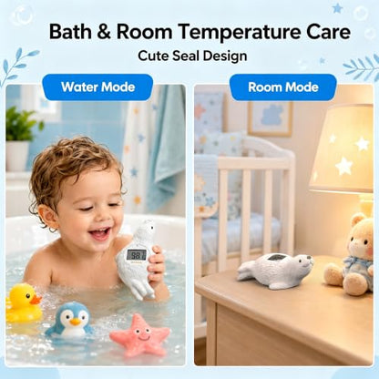 Doli Yearning Baby Bath Thermometer Baby Safety Water Thermometer for Kids | ±1℉ Accuracy; Long Battery Life; BPA-Free; Rapid Response - color: White