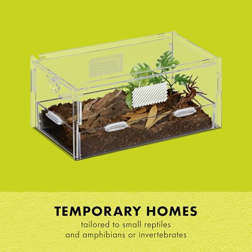 Zilla Micro Habitat Terrarium, Terrestrial, with Locking Latch, for Isopods, Spiders, Insects, Small - size: Small, style: Terrestrial