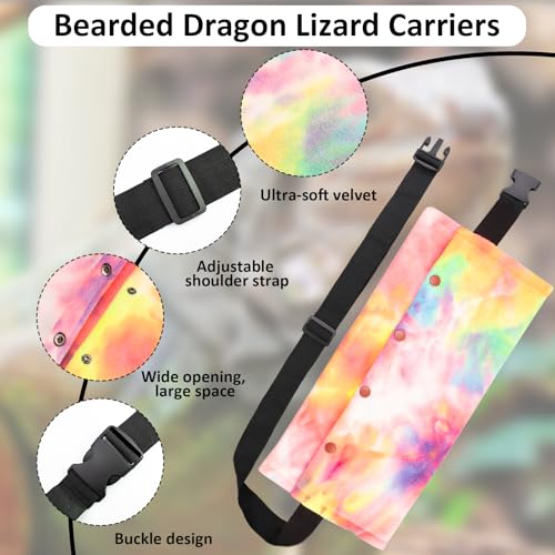 Bearded Dragon Carriers and Leather Leash with Wings,Bearded Dragon Leash Lizard Adjustable Harness,Small Pet Backpack Batwing Accessories for Outdoor Travel Walking Rest - color: Pink