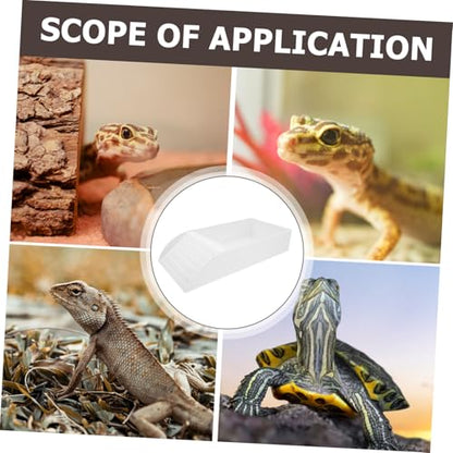 GALPADA Turtle Basking Platform Multi Functional Reptile Feeding Dish and Water Bowl for Turtles Frogs and Lizards Durable Tank Decor with Ramp for Sunbathing and Feeding