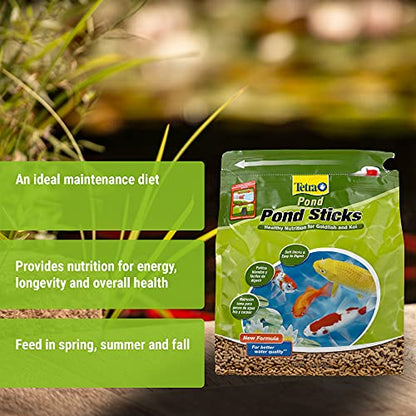 TetraPond Pond Sticks, Healthy Nutrition for Goldfish and Koi (Pack of 2) - size: 1 Pound (Pack of 2)