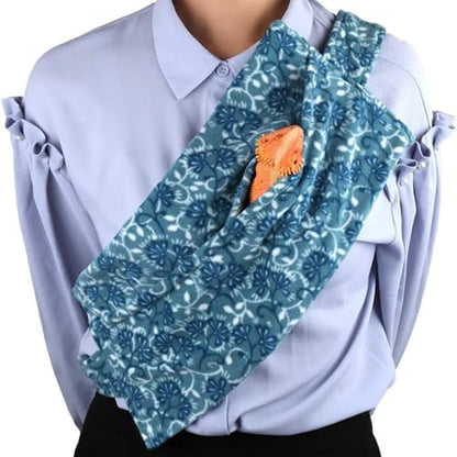 Guinea Pig Carrier Sling and Backpack 2-in-1,Bearded Dragon Sling Carrier | Guinea Pig Sling Bag Adjustable Reptile Carrier Bag for Guinea Pig Hamster Gecko Ferret, for Safe Pet Travel (Blue)