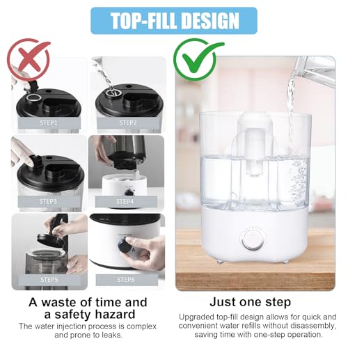 4L Reptile Humidifier Fogger for Reptiles Tank, 1 Gallon Top fill Reptile Mister with Extended Hose, Adjustable Fog Volume, Ideal for Chameleon, Snakes, Tortoises, Amphibians, Terrariums | Extended Hose for Reptile Tank and Terrarium, Adjustable Fog Outpu
