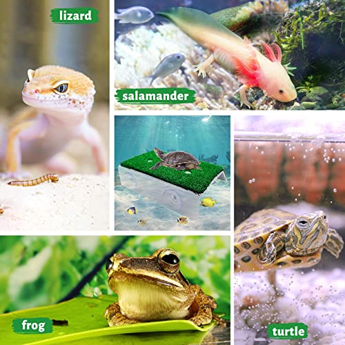 Keedolla Small Turtle Basking Platform Simulation Grass Turtle Ramp, Turtle Resting Basking Dock Floating Décor for Aquatic Turttle Reptile Frog Terrapin - size: Small
