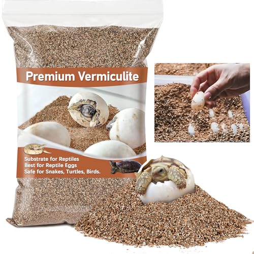 MAQIHAN 14OZ Vermiculite for Reptiles - Terrarium Substrate Bedding | Vermiculite Reptile Egg Incubation Soil for Bearded Dragon, Gecko, Hermit Crab, Snake, Tortoise, Turtle, Plants & Terrarium