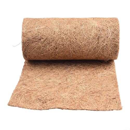 Natural Coconut Palm Mat Liner for Hanging Baskets Planters Terrariums Cuttable Coir Floor Mat Reptile Habitat Garden Decor 20x100cm(20 x 100cm) - size: 20 x 100cm