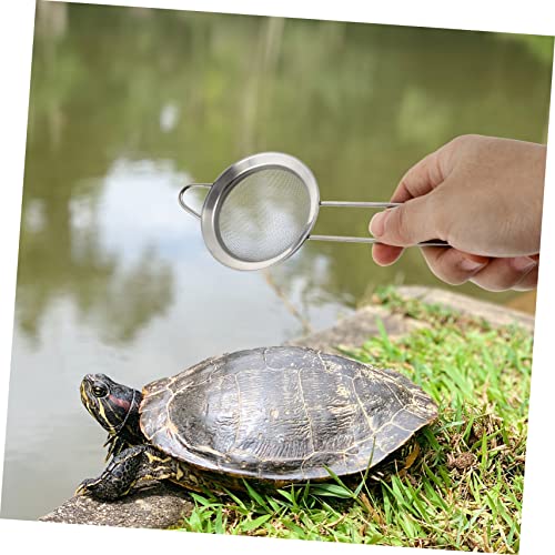 BESPORTBLE Reptile Sand Substrate Scoop 2Pcs Stainless Steel Silver Shovel | Ergonomic Handle Design, Sift out Droppings, for Snake Reptile Terrarium Substrate Cleaning Tool Kit Set