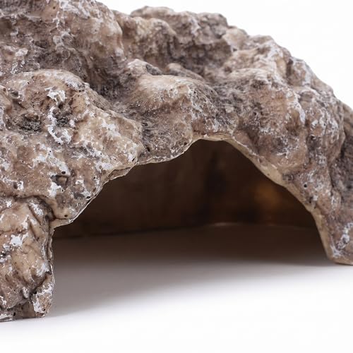 Reptile Rock Hideout Cave for Terrariums and Aquariums Simulation Rock Habitat Decor Shelter for Lizards Turtles Snakes and Amphibians