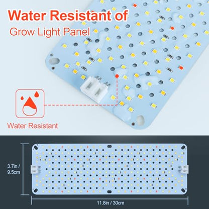 8-Pack Panel Grow Lights for Indoor Plants, FECiDA 2026 LED Plant Grow Light for Under Cabinet Plants, Full Spectrum Growing Lamp with 4,8,12,16,20 Hr Timer, Free Linking - size: Panel Grow Light 12W(8Pack)