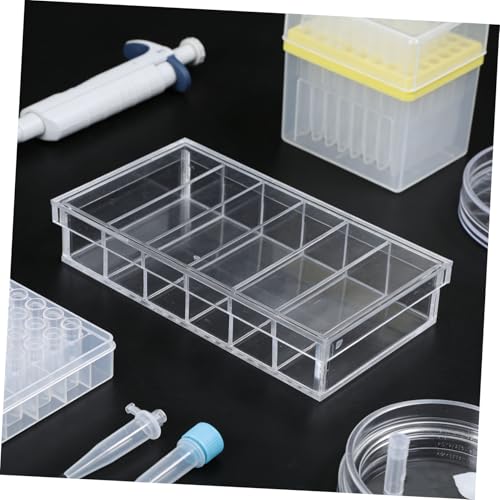 Mipcase Acrylic 6-Well Incubation Box with Lid for Laboratory Specimen Observation, Fish and Reptile Breeding, Easy-Clean Aquarium Breeder Tray