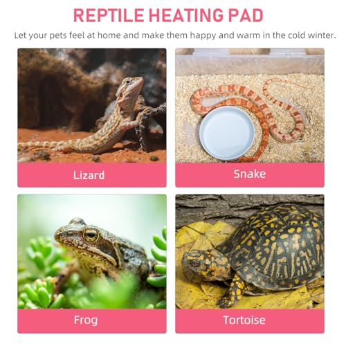 balacoo 2 Pcs Reflective Insulation Reptile Mat - 11.8" Under Tank Thermal Film for Snake Lizard Turtle - Maximizes Warmth for Reptile Heat Pad & Heat Tape