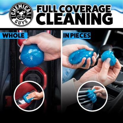 Chemical Guys, Sticky Icky Car Cleaning Gel, Green Apple, 4 Pk | Reusable car interior gel presses into vents, consoles and cup holders to lift dust and crumbs, fresh green apple scent - size: 3.5 Ounce (Pack of 4), style: Green Apple